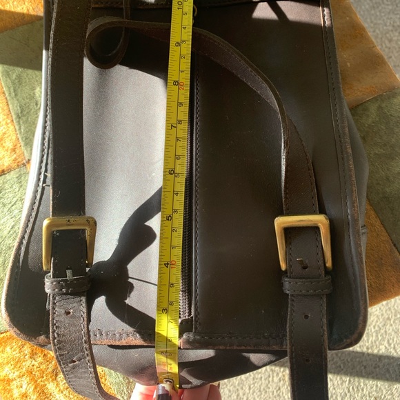 Vintage Dark Brown Leather Backpack - Picture 11 of 12